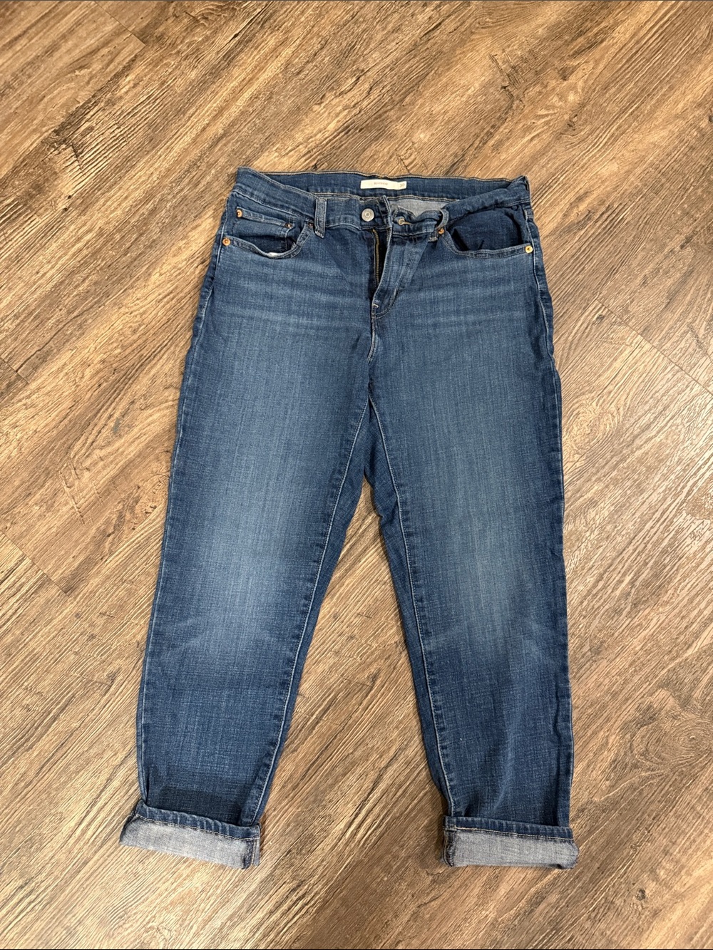 Levi's Women's Dark Blue Boyfriend Jeans